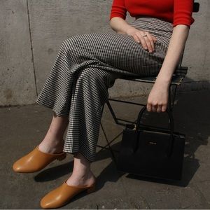 Zara High-Waisted Gingham Trousers